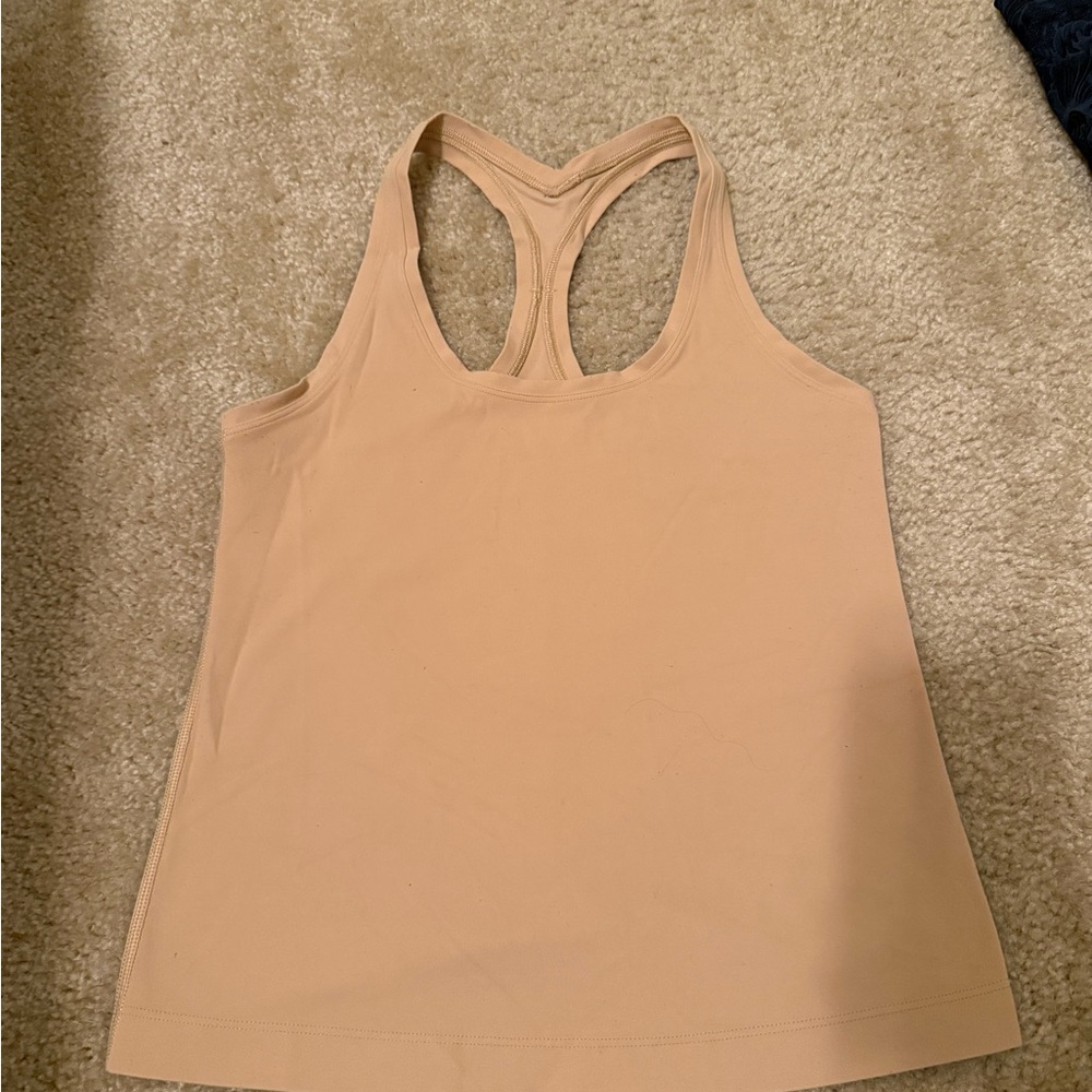 Lululemon Athletica Beige Racerback Tank Top